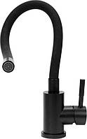 Змішувач Для Кухні Чорний Fala Flexible Black (75775)