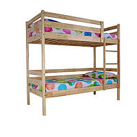 Двоярусне ліжко Babyson-3 дитяче 80x190 см деревяне лакове