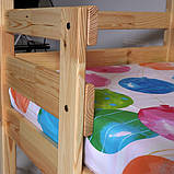 Двоярусне ліжко Babyson-3 дитяче 80x190 см деревяне лакове, фото 7