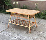 Стіл плетений обідній з лози 120х70см . Арт:5756, фото 3