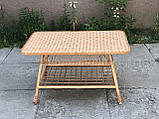 Стіл плетений обідній з лози 120х70см . Арт:5756, фото 2