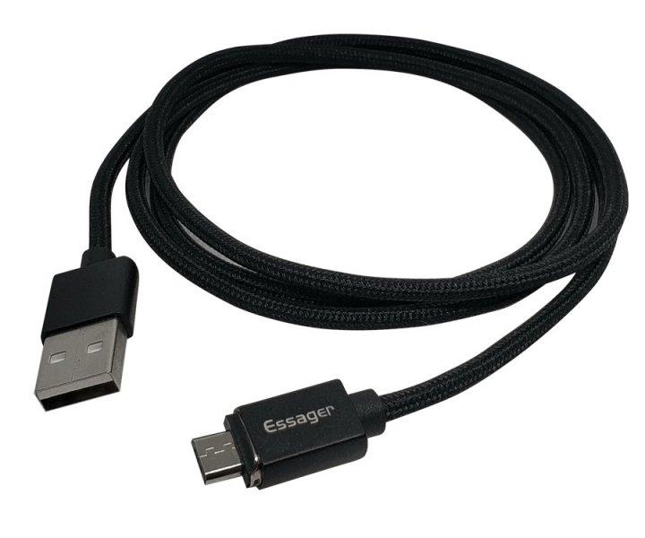Кабель зарядний Essager USB A to microUSB магнітний 2 м Black (EXCCXM-MLA01)
