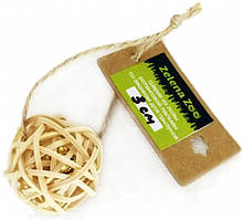 Іграшка для гризунів Кулька з лози пальми ротангової зі дзвінком, d - 2,5-3 см