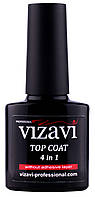 Топ для гель-лака Vizavi Professional Top Coat 4 in 1 VTC-04, 7.3 мл