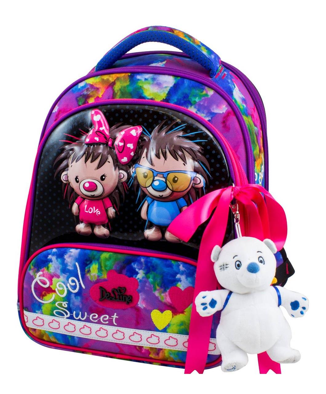 Набір шкільний рюкзак + пенал + мішок для взуття для дівчаток DeLune (9-125)