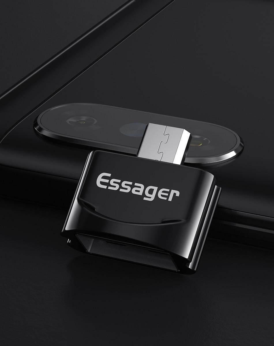 Адаптер Essager Micro USB OTG to USB Silver (ECJOTGM-WJ10) - фото 2 - id-p1651312308