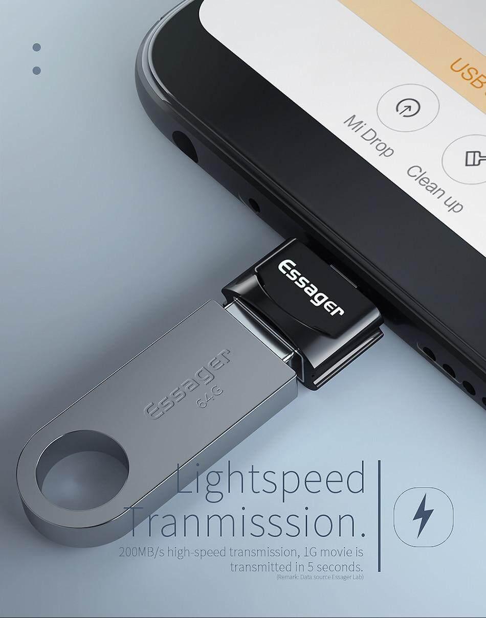 Адаптер Essager Micro USB OTG to USB Silver (ECJOTGM-WJ10) - фото 5 - id-p1651312308
