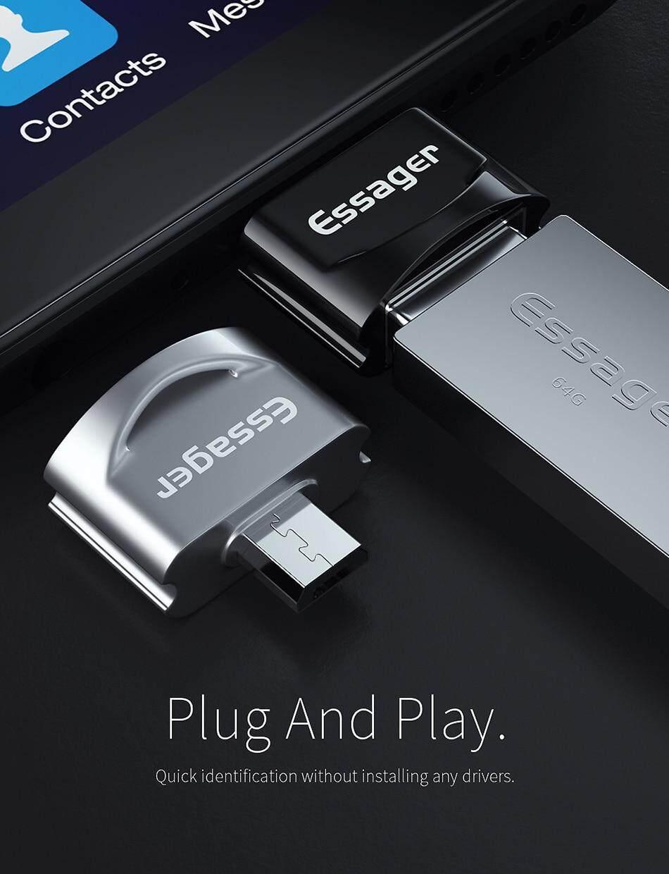 Адаптер Essager Micro USB OTG to USB Silver (ECJOTGM-WJ10) - фото 8 - id-p1651312308