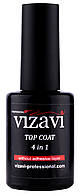 Топ для гель-лака Vizavi Professional Top Coat 4 in 1 VTC-14, 12 мл