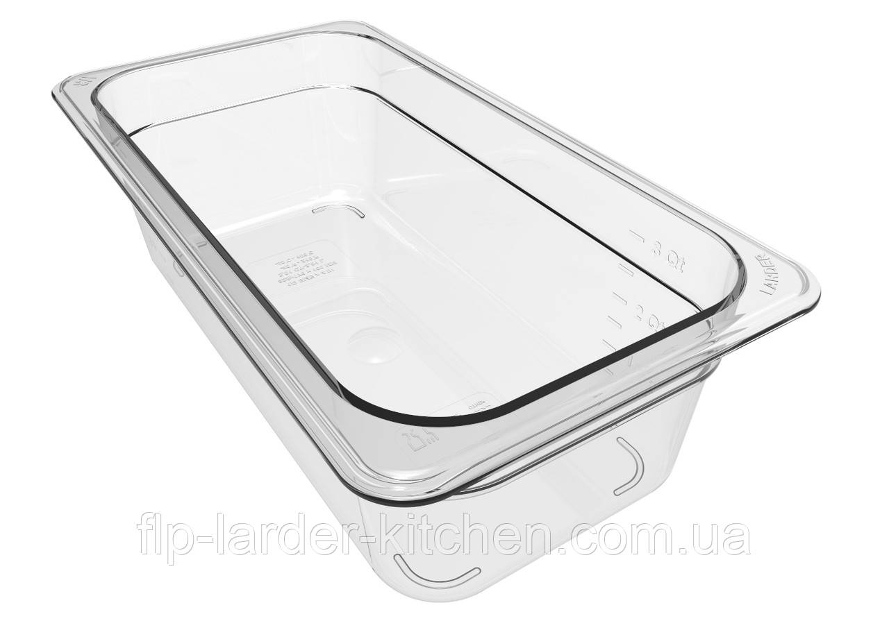 Гастроемкість GN 1/4-100 Полікарбонат Прозорий, фото 1