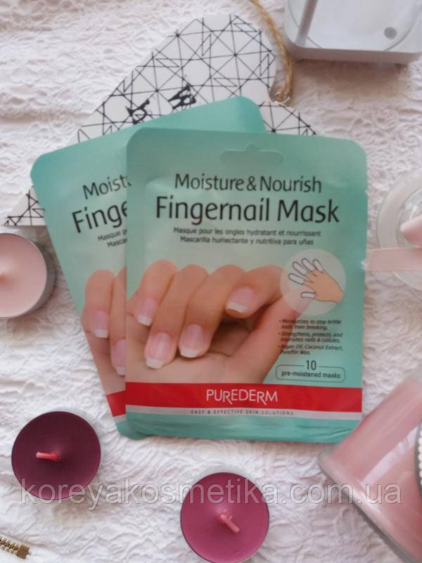 Увлажняющая маска для ногтей purederm moisture & nourish fingernail mask - фото 2 - id-p1651316699