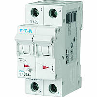 Автоматический выключатель Eaton PL7-C0,5/2 2P 0,5A C 10kA 263352 (Moeller) модульный
