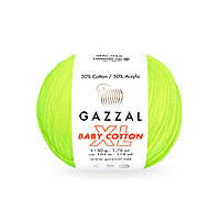 Пряжа GAZZAL Baby cotton XL 3462 Желтый Неон (Газзал Беби Коттон XL)