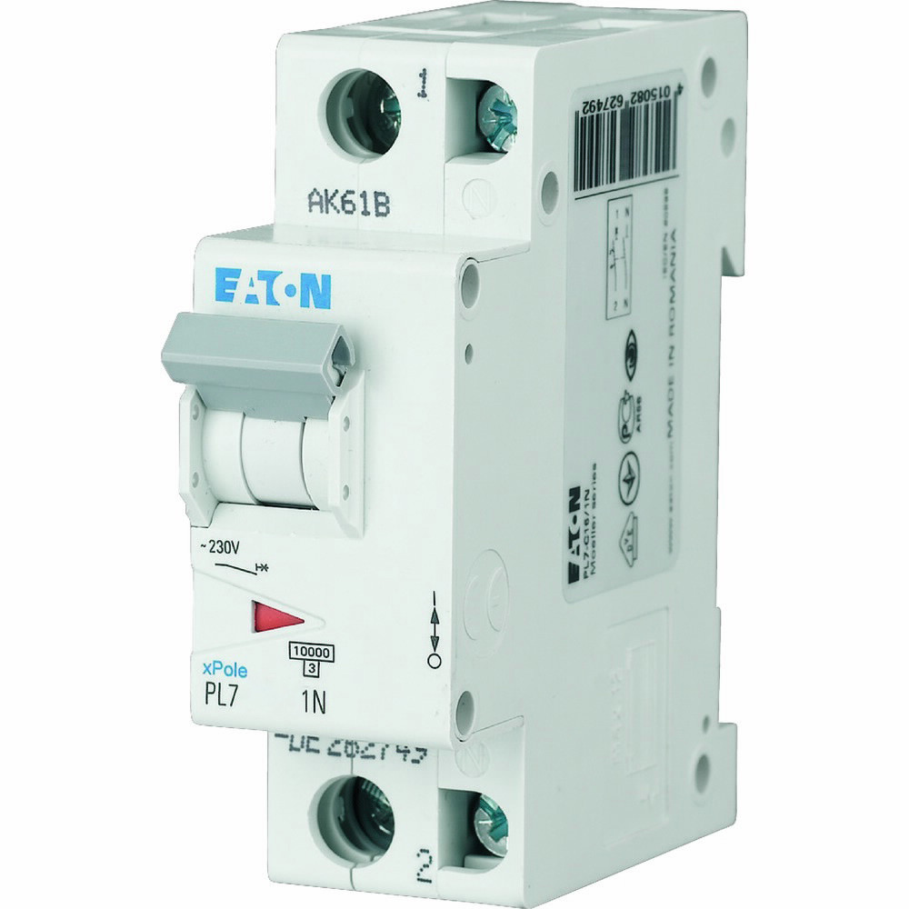 Автоматичний вимикач Eaton PL7-D16/1N 2P 16A D 10kA 262758 (Moeller) модульний