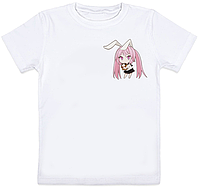 Детская футболка Anime girl bunny chibi (белая)