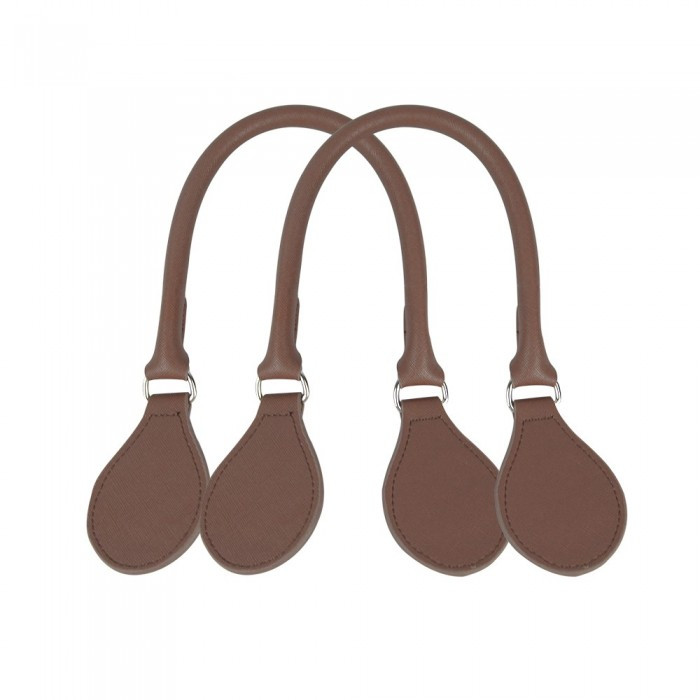 Якісні короткі трубчасті ручки 51 см, коричневі, фото 1