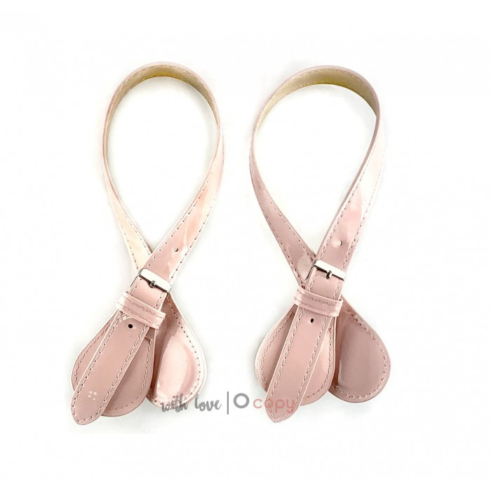 Короткі ручки що регулюються 45 см із пряжкою, рожеві, фото 1