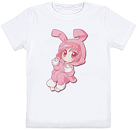Детская футболка Kawaii bunny girl (белая)