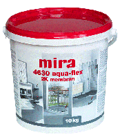 Гідроізоляція Mira 4630 aqua-flex 2K membran (Міра 4630 Аква Флекс 2к) еластична двокомпонентна цементна комплект 10 кг