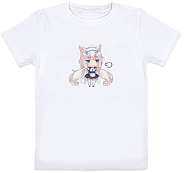 Дитяча футболка Vanilla Minaduki "Nekopara" chibi (біла)