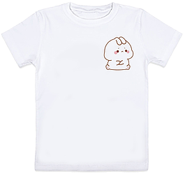 Дитяча футболка Sad white bunny (біла)