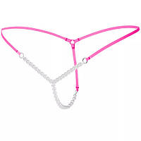 Стрінги з бусами універсальний рожевий