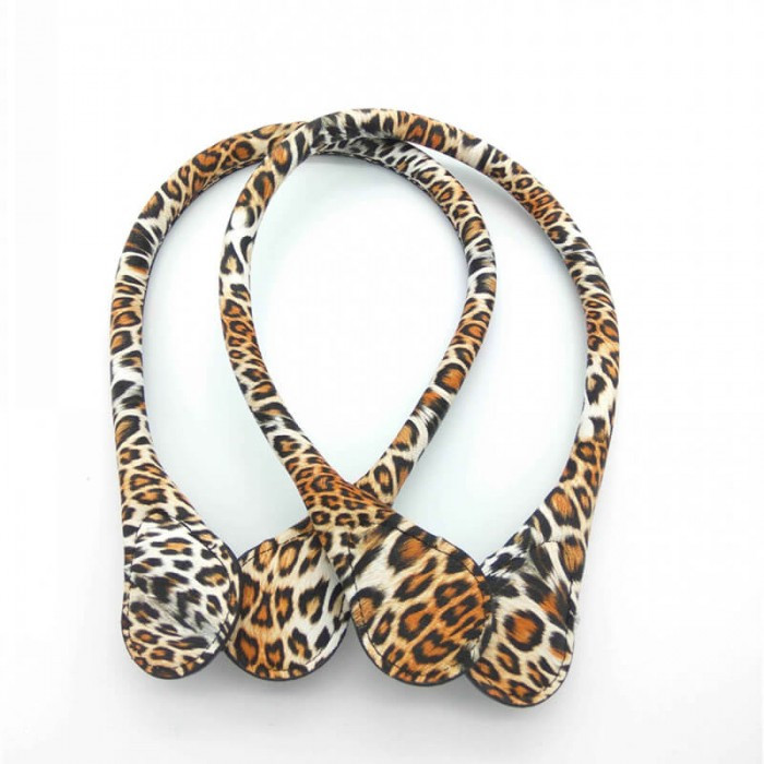 Ручки ПВХ 60 см для сумки-конструктор, леопардові, фото 1