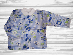 Кофточка ясельна начіс на ґудзиках (блакитна з ведмедиками)