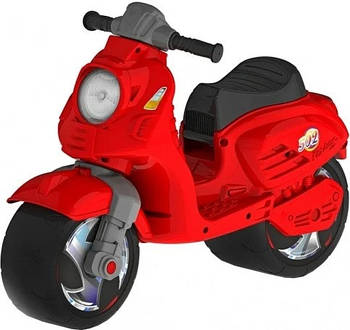 Яскраво червоний легкий Скутер дитині до 20 кг Каталка-толокар з великими колесами і зручним сидіння ORION
