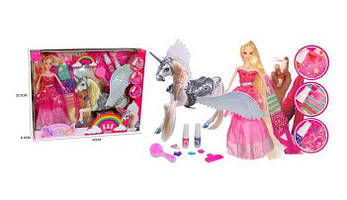 Лялька з конем для дівчинки від 3 років З трафаретом 3 фарбами для волосся шпильками підставкою та гребінцем 8267