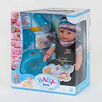 Уникальная игрушка для развития ответственности у детей Пупсик 42 см с аксессуарами умеет все как настоящий