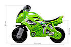 Надійний зелений мотоцикл-беговел дитині від 2 років Двоколісний З широкими колесами і ручкою для перенесення, фото 4
