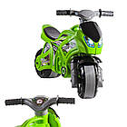 Надійний зелений мотоцикл-беговел дитині від 2 років Двоколісний З широкими колесами і ручкою для перенесення, фото 8