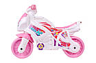 Легкий розовый мотоцикл-беговел для девочки от 2 лет С мягкими ручками надёжной конструкцией и тихими колесами, фото 6