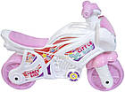Легкий розовый мотоцикл-беговел для девочки от 2 лет С мягкими ручками надёжной конструкцией и тихими колесами, фото 8