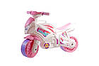 Легкий розовый мотоцикл-беговел для девочки от 2 лет С мягкими ручками надёжной конструкцией и тихими колесами, фото 9