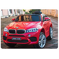 Детская машина на аккумуляторе Джип BMW 2 мотора 35W 5км/ч Электромобиль детский красный