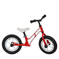 Детский беговел Рама магний Надувные колеса 12" Высота сиденья 35-45 см Красный PROF1 KIDS HUMG1207A-2