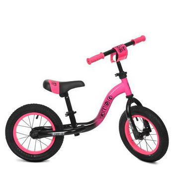 Біговіл для дівчинки З міцною сталевою рамою та надувними гумовими колесами Чорно-рожевий PROFI KIDS