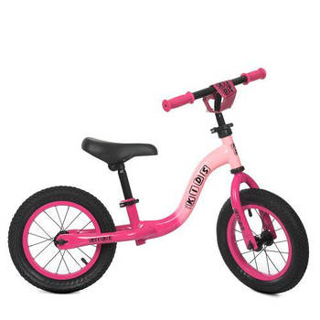 Біговіл для дівчаток З гумовими колесами та міцною металевою рамою Рожево-фіолетовий PROFI KIDS