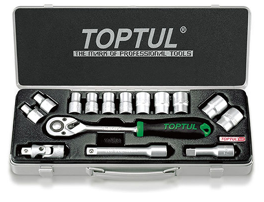 Набір торцевих головок 1/2" 15ед. (6-гр.) Toptul GCAD1502