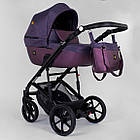 Дитяча коляска 2 в 1 Expander VIVA V-26883 (1) колір Plum, водовідштовхувальна тканина + еко-шкіра, фото 5