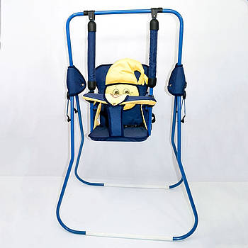 Гойдалки підлогові для дитини компактні з регульованим нахилом спинки та бампером безпеки Алінка 24877