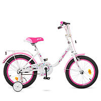 Детский велосипед двухколесный 16" 2 крыла Клещевой тормоз Мягкие рулевые накладки PROF1 Flower Y1685