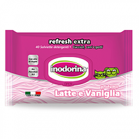 Inodorina extra Latte e Vaniglia вологі серветки з молоком та ваніллю 40 шт