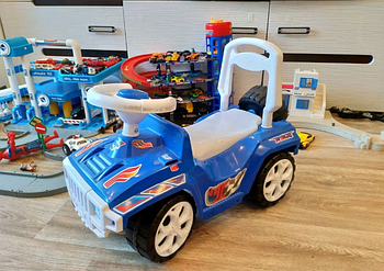 Каталка-толокар для дітей Від 3 років Місце для іграшок Навантаження 30 кг Сигнал Синій Хамер ORION 419 (1)