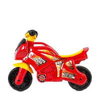 Каталка-толокар для детей Мягкие ручки Большие колеса Яркий Стильный Красный Мотоцикл ТЕХНОК 5118 (2)