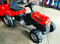 Трактор-толокар педальный для детей До 50 кг С прицепом Клаксон на руле Красный Pilsan 07-316 RED (1)
