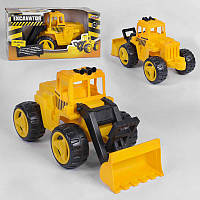 Детский игрушечный желтый трактор экскаватор 60 х 25 х 28 см для веселых игр в песке ребёнку от 3 лет