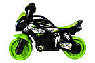 Яскравий Зелений Мотоцикл-беговел для хлопчиків і дівчаток від 2 років Зі світловими і звуковими ефектами ТЕХНОК, фото 6